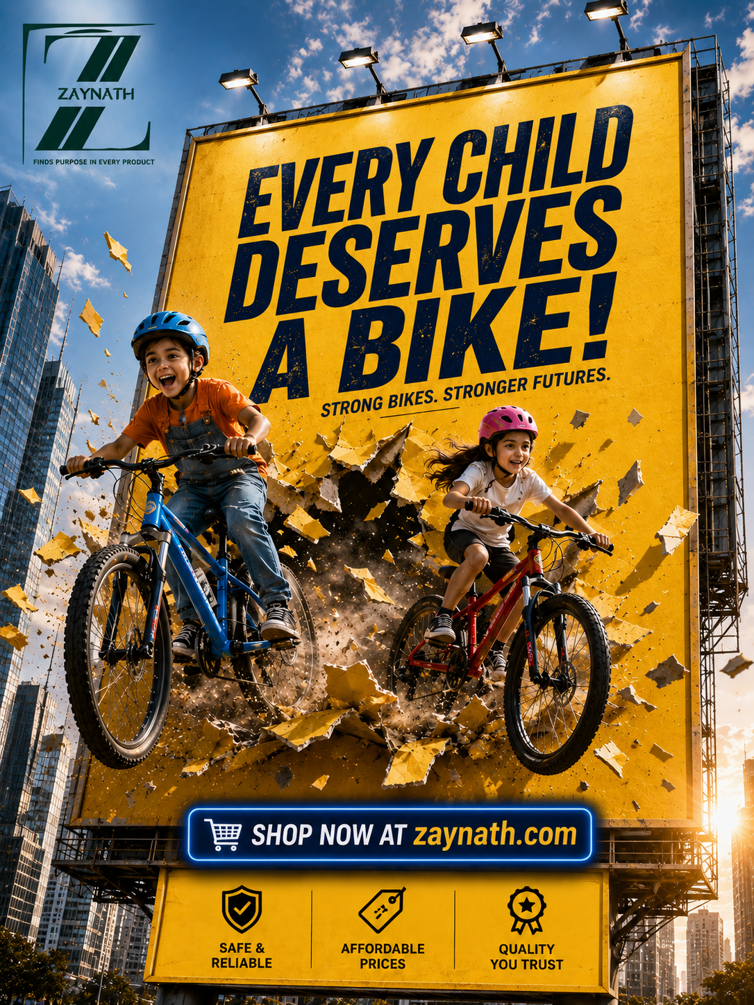 Kids Bicycles Burst Billboard Preview